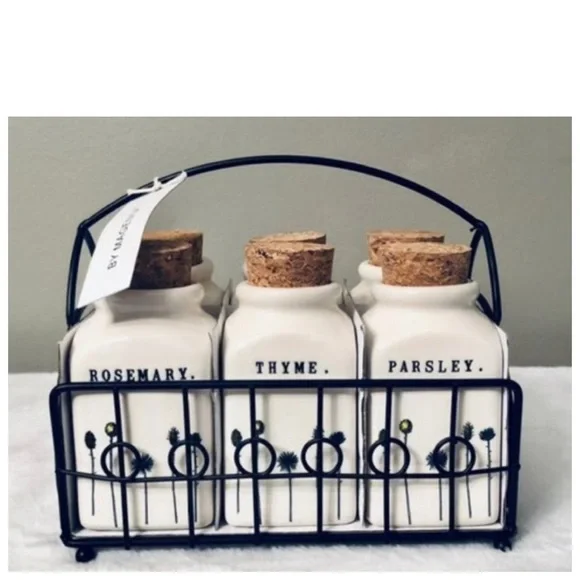 NEW Rae Dunn Homeline Floral Spice Jar Rack - Picture 3 of 4